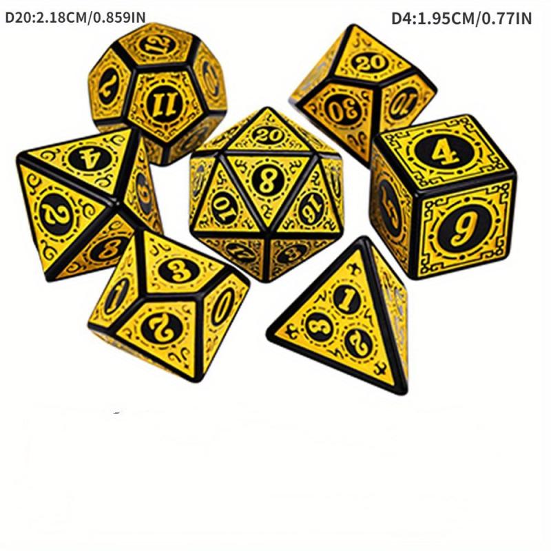 Multicolored Polyhedral Dice Set for Board Games
