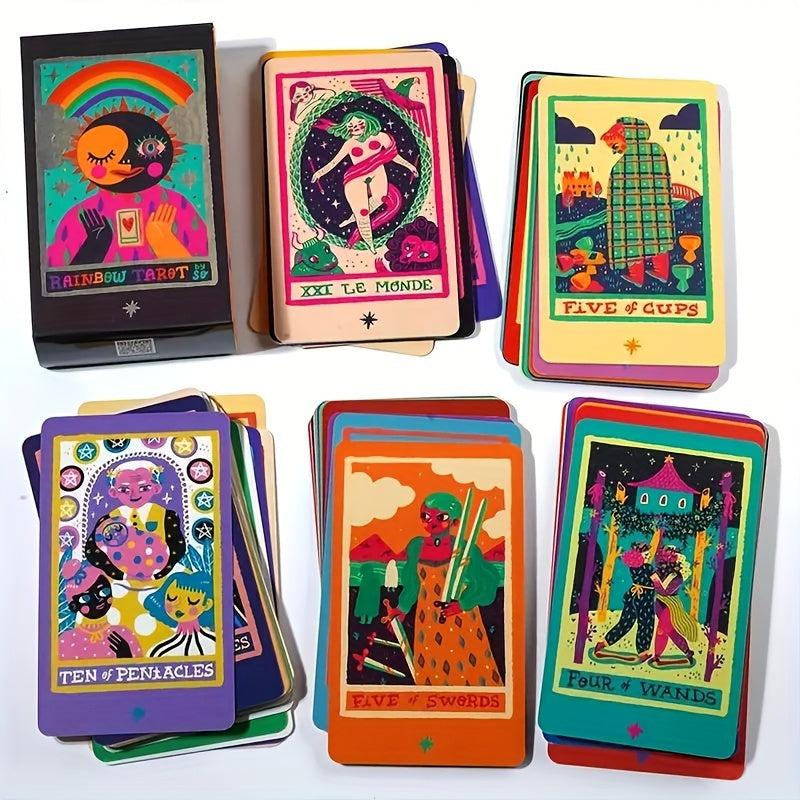 Classic Rainbow Tarot Deck With Guide Book for Beginners