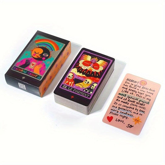 Classic Rainbow Tarot Deck With Guide Book for Beginners