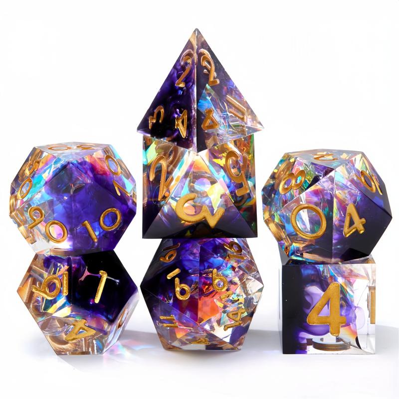 7pcs Resin Polyhedral Dices for Board Game Party Supplies