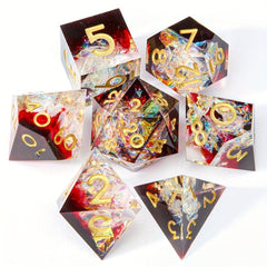 7pcs Resin Polyhedral Dices for Board Game Party Supplies