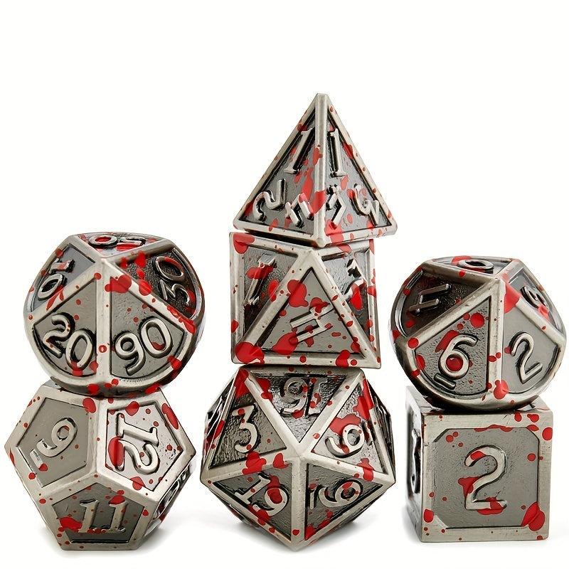 7pcs Metal Polyhedral Dice Set for Role-playing Games