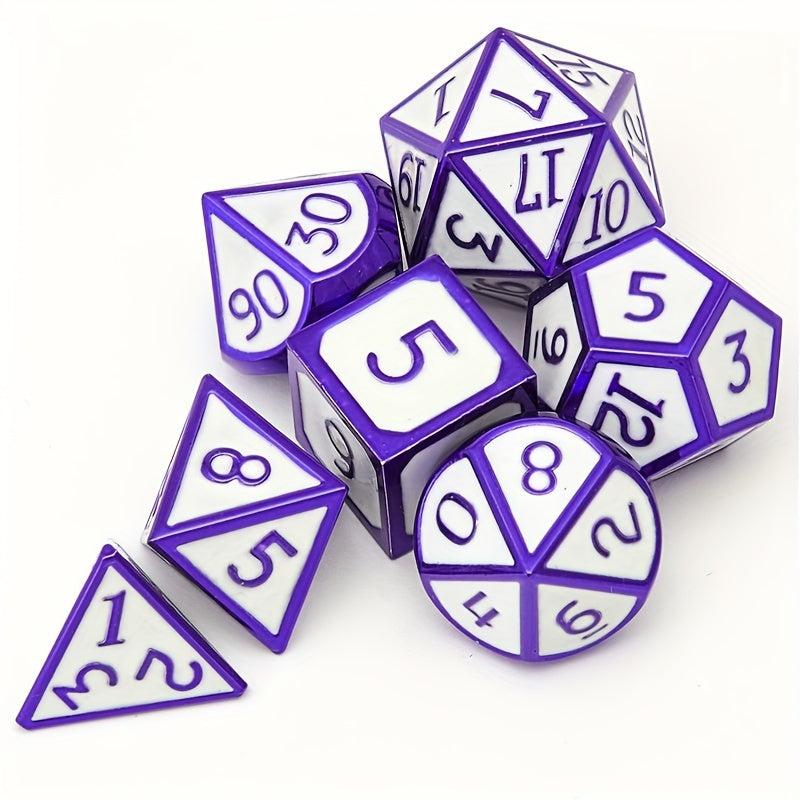 7pcs Metal Polyhedral Dice Set for Role-playing Games