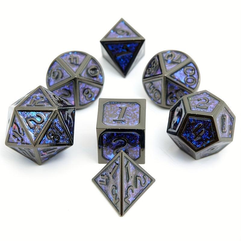 7pcs Metal Polyhedral Dice Set for Role-playing Games