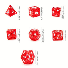 7pcs Hollow Metal Polyhedral Dice Set for Role Playing Table Game