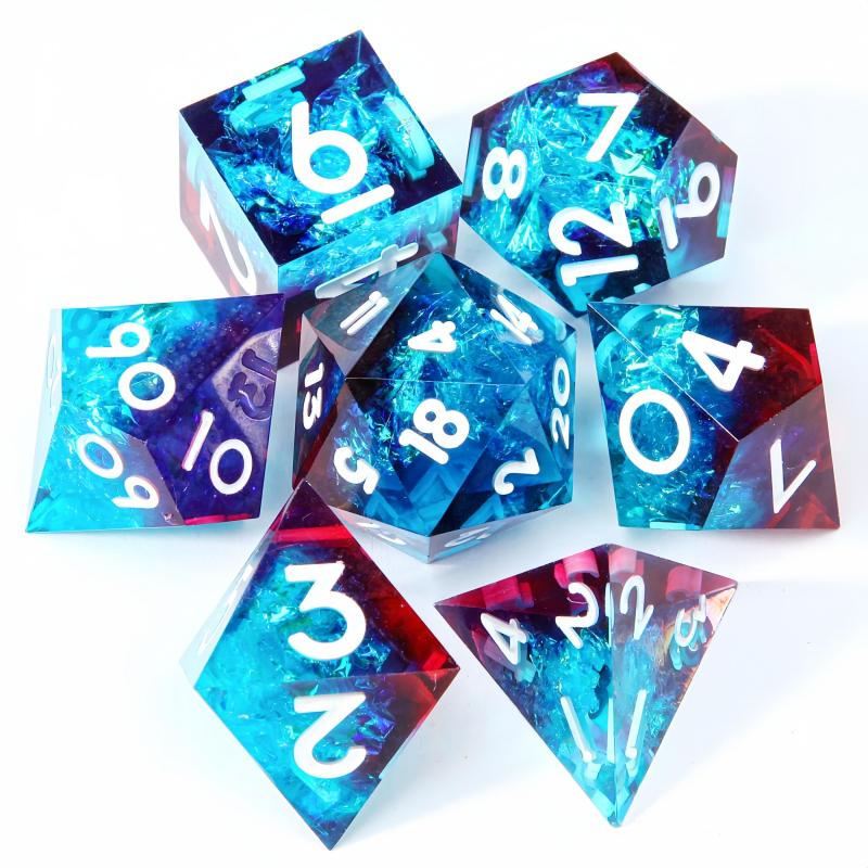 7pcs Resin Polyhedral Dice Set for RPG Board Game