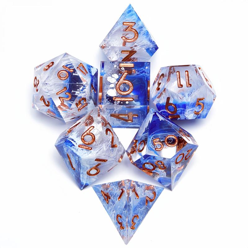 7pcs Resin Polyhedral Dice Set for RPG Board Game