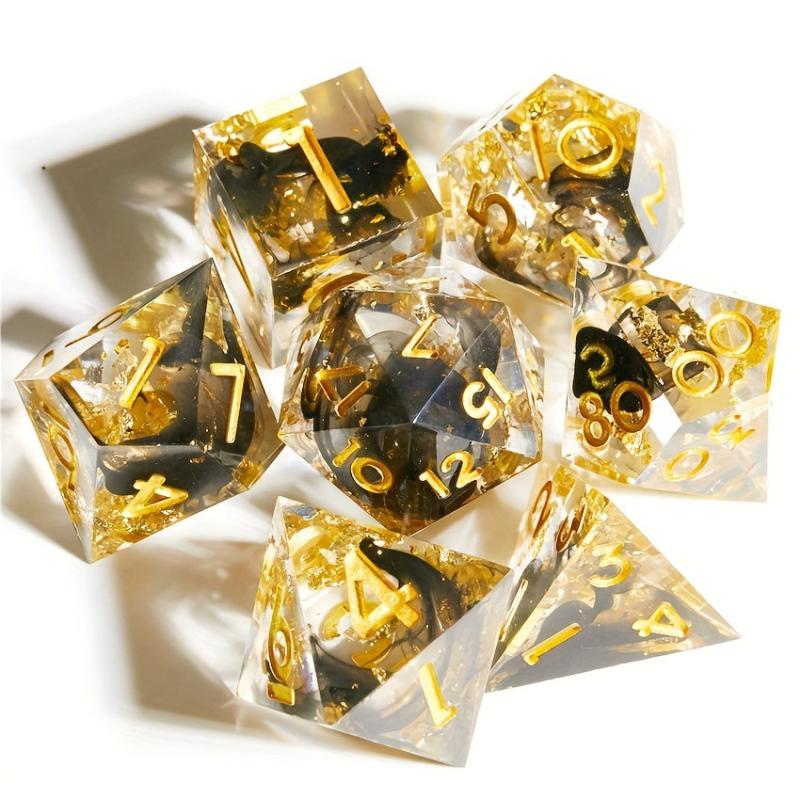 7pcs Resin Polyhedral Dice Set for RPG Board Game