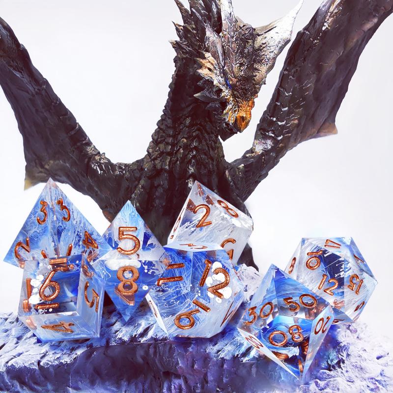 7pcs Resin Polyhedral Dice Set for RPG Board Game