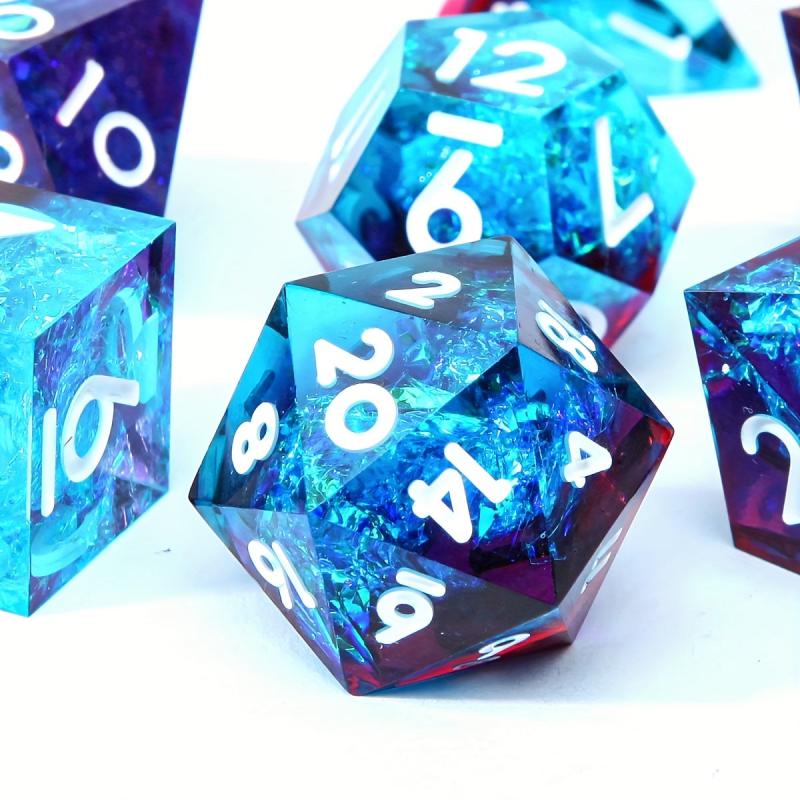 7pcs Resin Polyhedral Dice Set for RPG Board Game