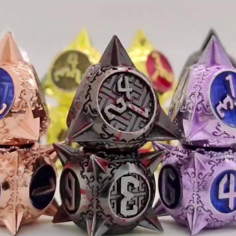 7pcs Metal Polyhedral Dice Set For RPG Board Games