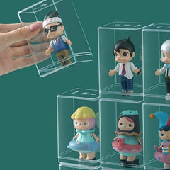 Clear Acrylic Display Cases for Dolls - 6pcs