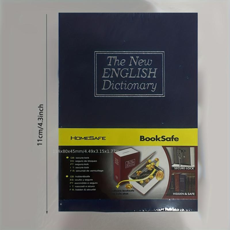 Mini Book Safe Box Jewelry Cash Security Lock Case
