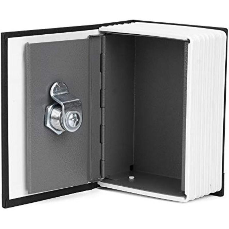 Mini Book Safe Box Jewelry Cash Security Lock Case