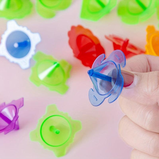 100pcs Randomly Colored Transparent Top Toys Education Toys