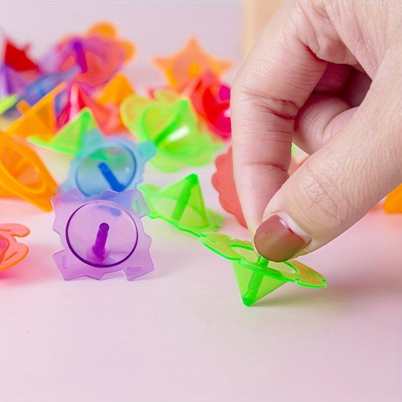 100pcs Randomly Colored Transparent Top Toys Education Toys