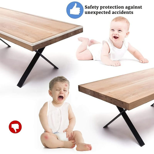 Transparent Bumper Strip for Wooden Table Edges & Corners
