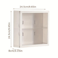 Wall Mounted Doll Storage Box Acrylic Display Case Adjustable Stand Dust Proof