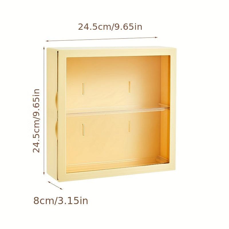 Wall Mounted Doll Storage Box Acrylic Display Case Adjustable Stand Dust Proof
