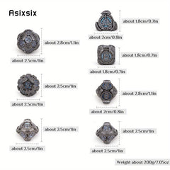 7pcs Metal Polyhedral Dice Set for Board Game