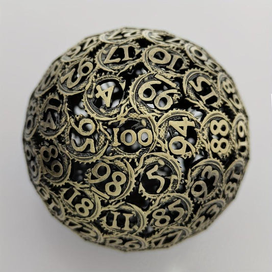 Metal Dragon Hollow D100 Dice for RPG Board Game