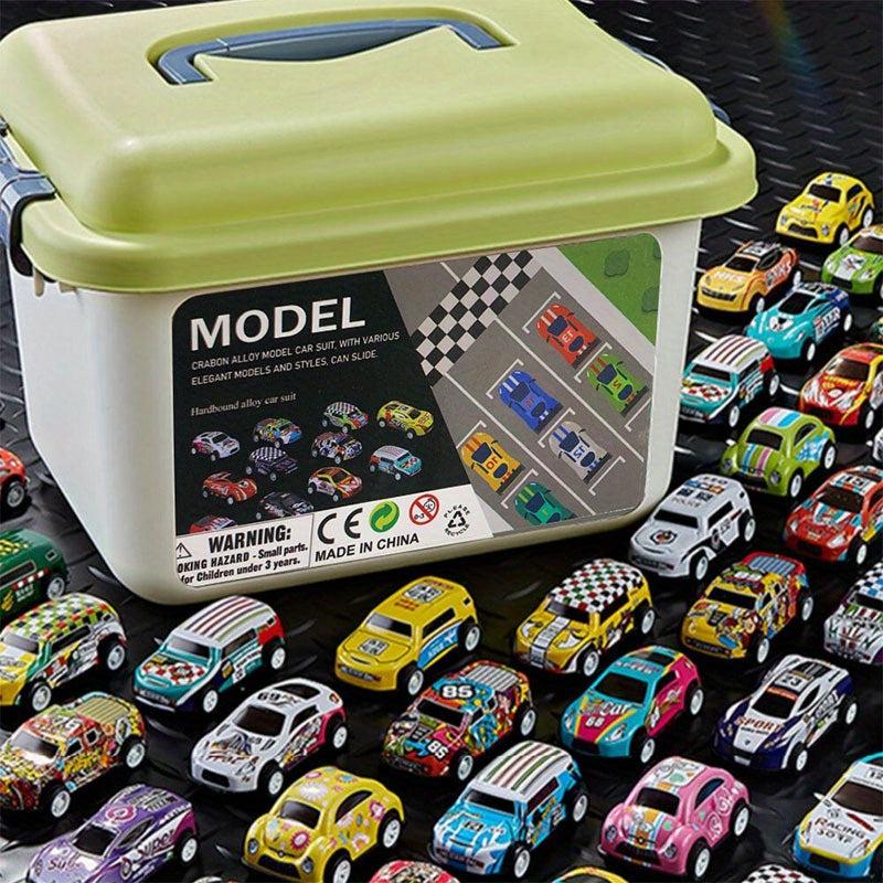 Alloy Iron Toy Pull back Car Various Graffiti Metal Racing Models Christmas Gift