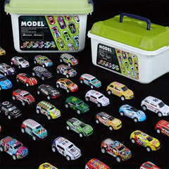 Alloy Iron Toy Pull back Car Various Graffiti Metal Racing Models Christmas Gift