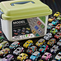 Alloy Iron Toy Pull back Car Various Graffiti Metal Racing Models Christmas Gift