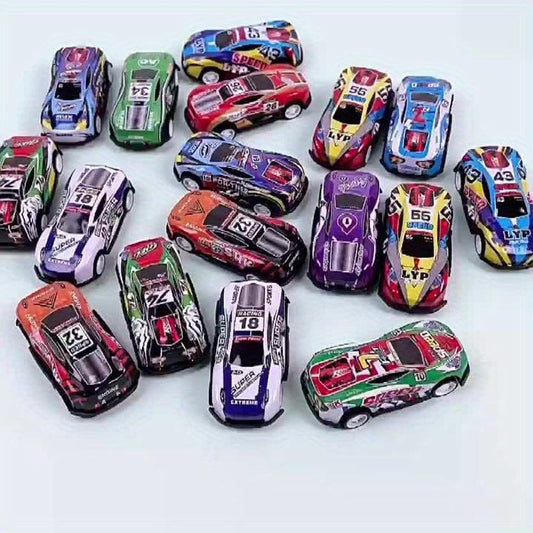 1pc Pull Back Alloy Car Boy Toy Car Inertia Pull Back Car Rally Car Cartoon