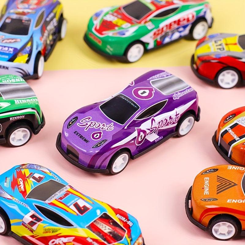 1pc Pull Back Alloy Car Boy Toy Car Inertia Pull Back Car Rally Car Cartoon