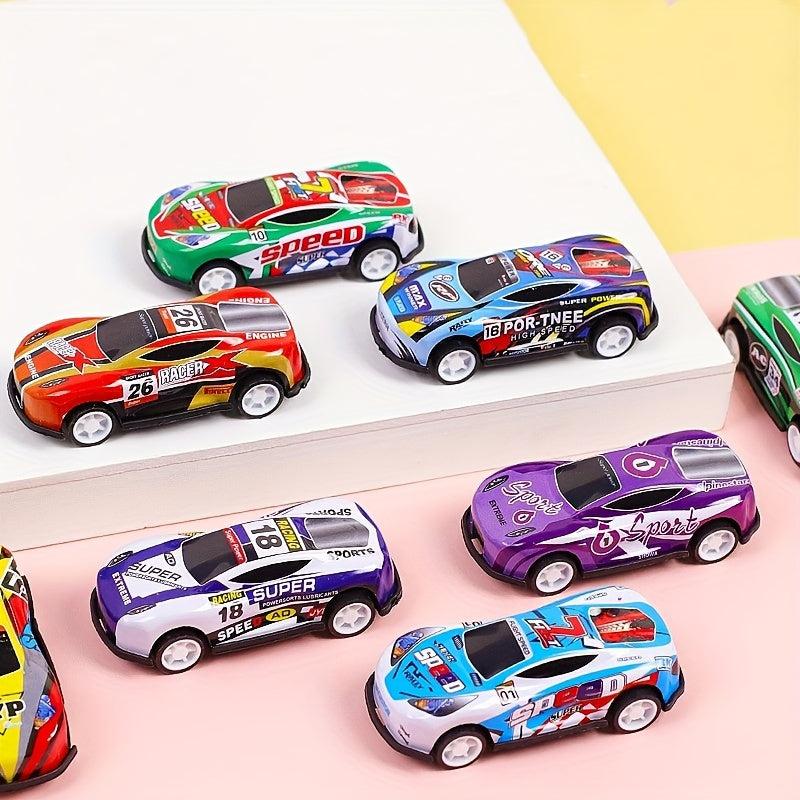 1pc Pull Back Alloy Car Boy Toy Car Inertia Pull Back Car Rally Car Cartoon
