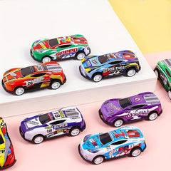 1pc Pull Back Alloy Car Boy Toy Car Inertia Pull Back Car Rally Car Cartoon
