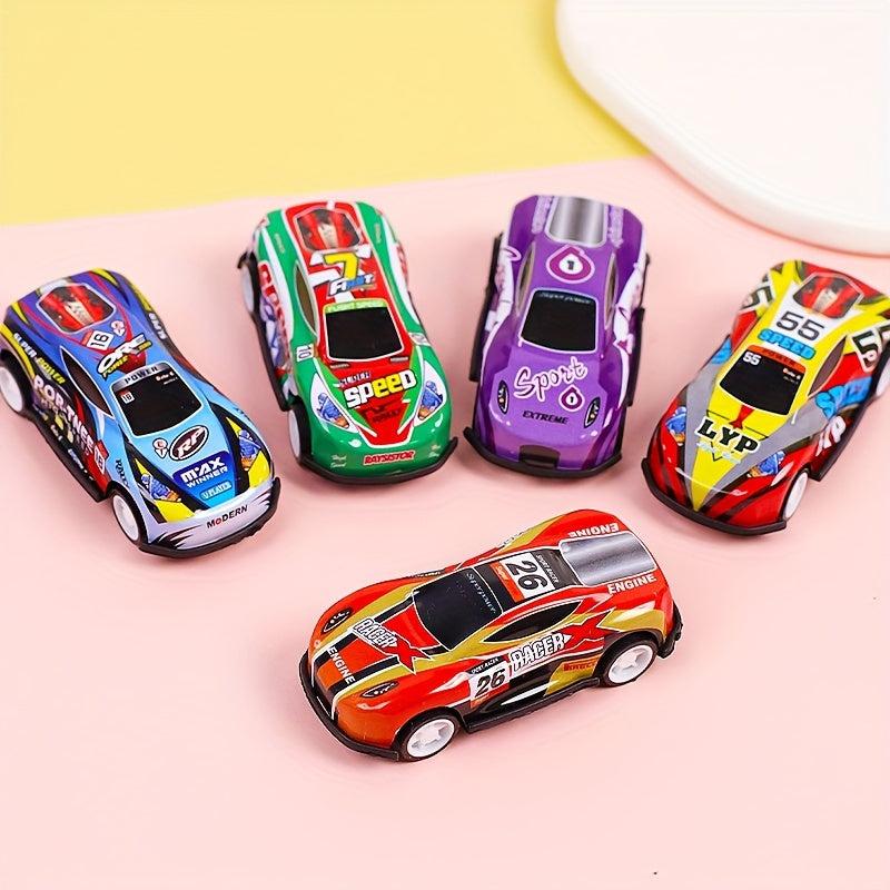 1pc Pull Back Alloy Car Boy Toy Car Inertia Pull Back Car Rally Car Cartoon
