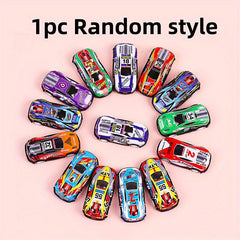 1pc Pull Back Alloy Car Boy Toy Car Inertia Pull Back Car Rally Car Cartoon