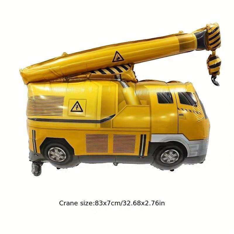 4pcs Construction Truck Vehicle Balloon Set Fun Holiday