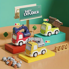 Mini Inertia Puzzle Excavator Truck Toys - Construction Vehicle Squad