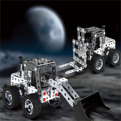 3D Metal Assembly Engineering Car Toy Model Building Block Children's Excavator