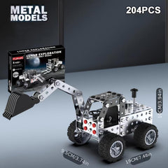 3D Metal Assembly Engineering Car Toy Model Building Block Children's Excavator