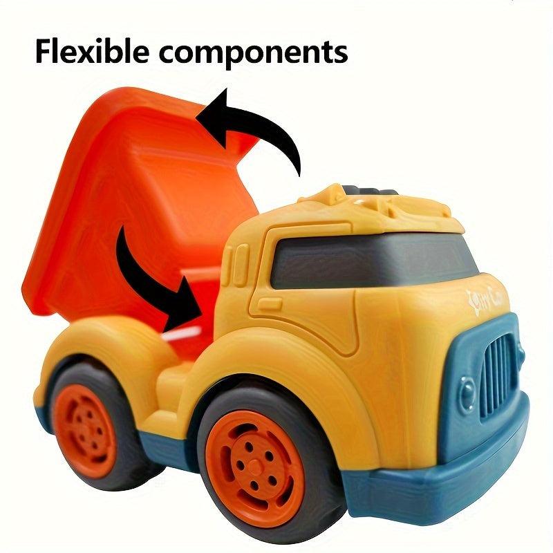 Friction Drive Toy Car Set Construction Site Mixer Truck