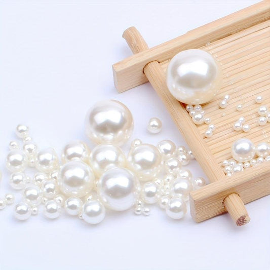 300pcs Mini Simulation Pearl Decoration Cream Pearls for Jewelry Making