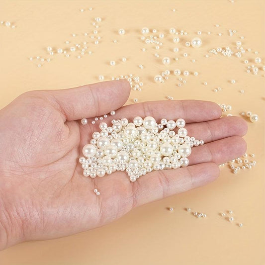 300pcs Mini Simulation Pearl Decoration Cream Pearls for Jewelry Making