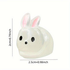 3pcs Luminous Rabbit Resin Doll Set