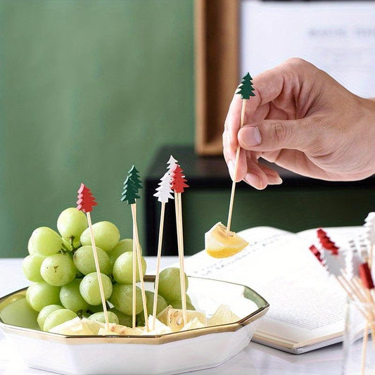 100pcs 11 Christmas Tree Bamboo Sticks for Party Supplies