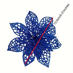 10pcs Artificial Christmas Flowers Xmas Party Decorations