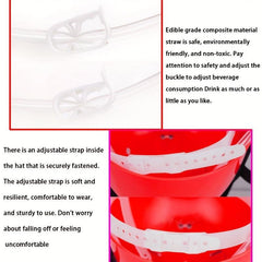 Drinking Helmet With Straw Creative Beer Hat Drinking Hat Safety Hat Party Fun