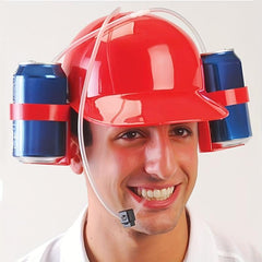 Drinking Helmet With Straw Creative Beer Hat Drinking Hat Safety Hat Party Fun