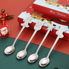 Christmas Stainless Steel Tableware Spoon Set Cartoon Holiday
