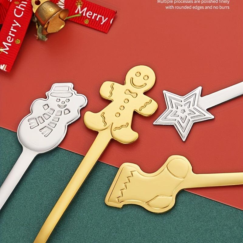 Christmas Stainless Steel Tableware Spoon Set Cartoon Holiday