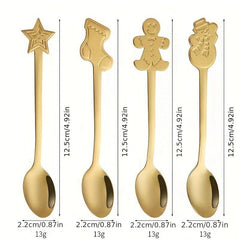 Christmas Stainless Steel Tableware Spoon Set Cartoon Holiday