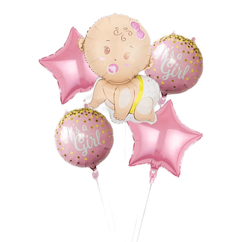 5pc Crawling Baby Set Birthday Decoration Balloons
